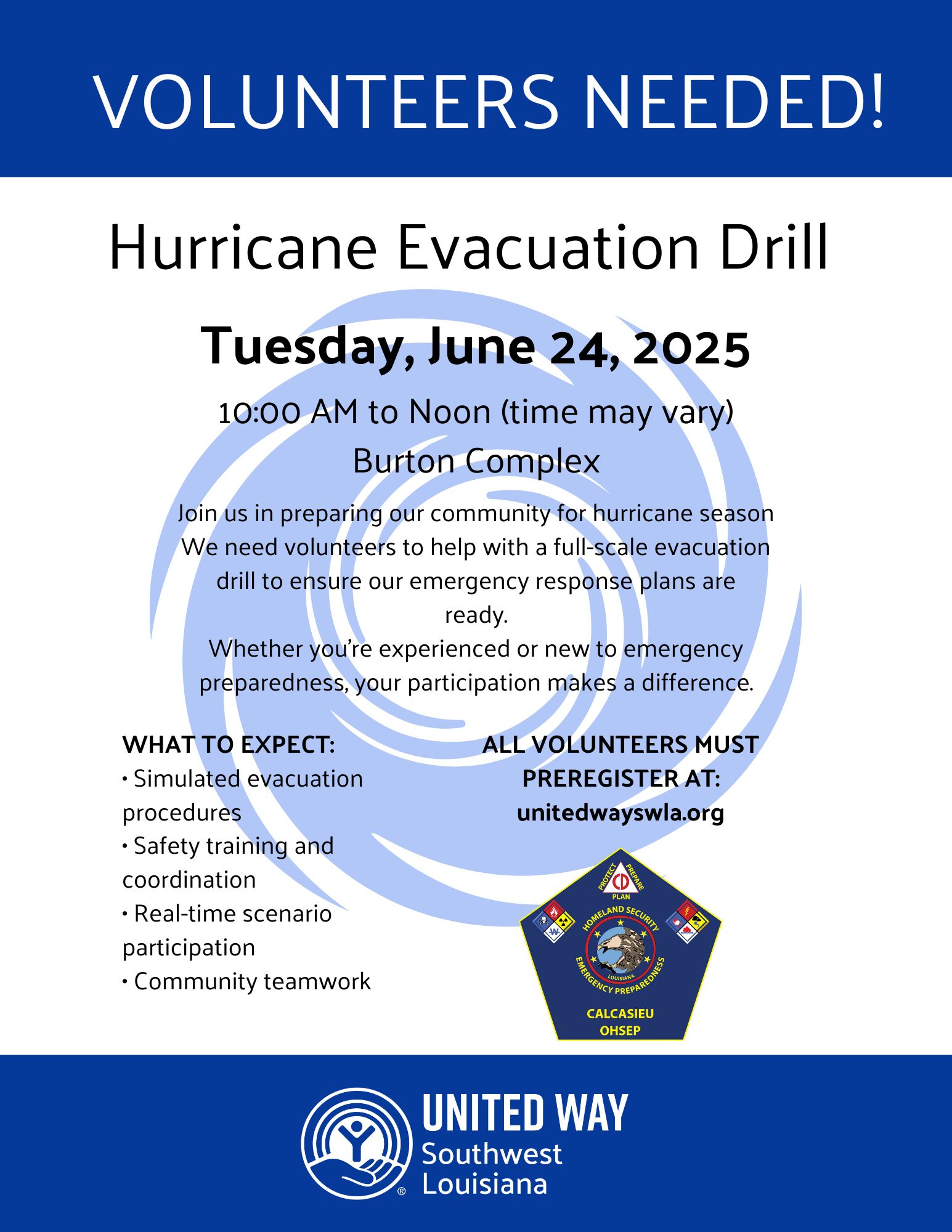 Hurricane Evacuation Drill
