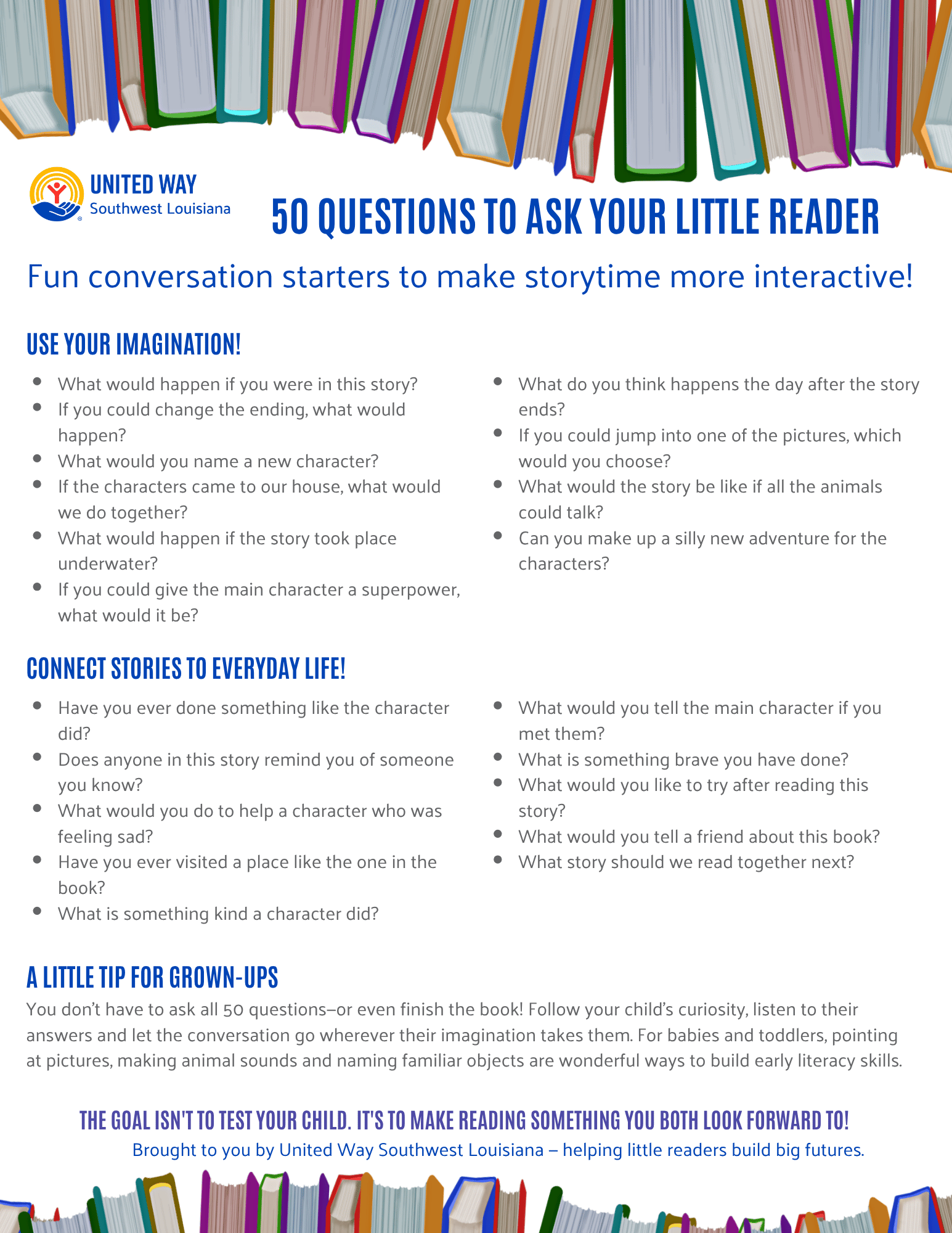 use your imagination and connect stories to real life