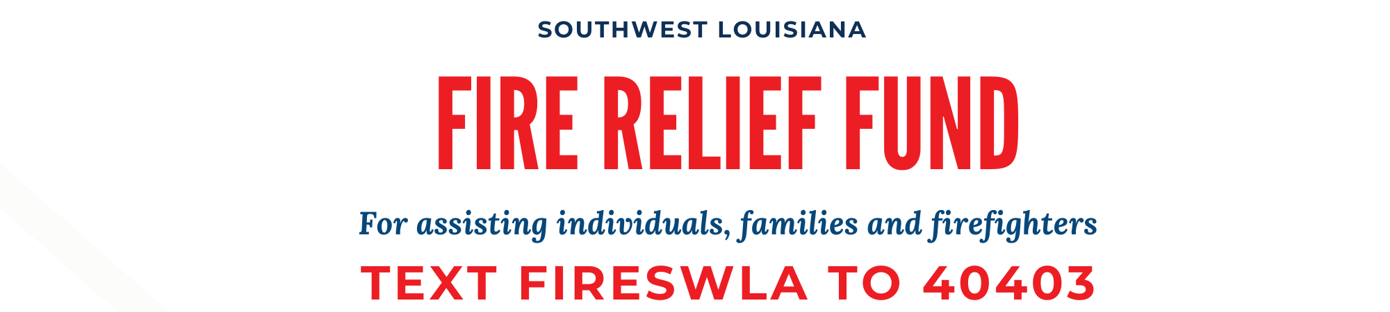 Fire Relief Fund