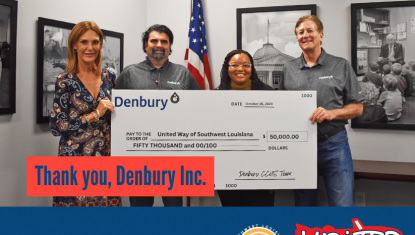 denbury donation with people